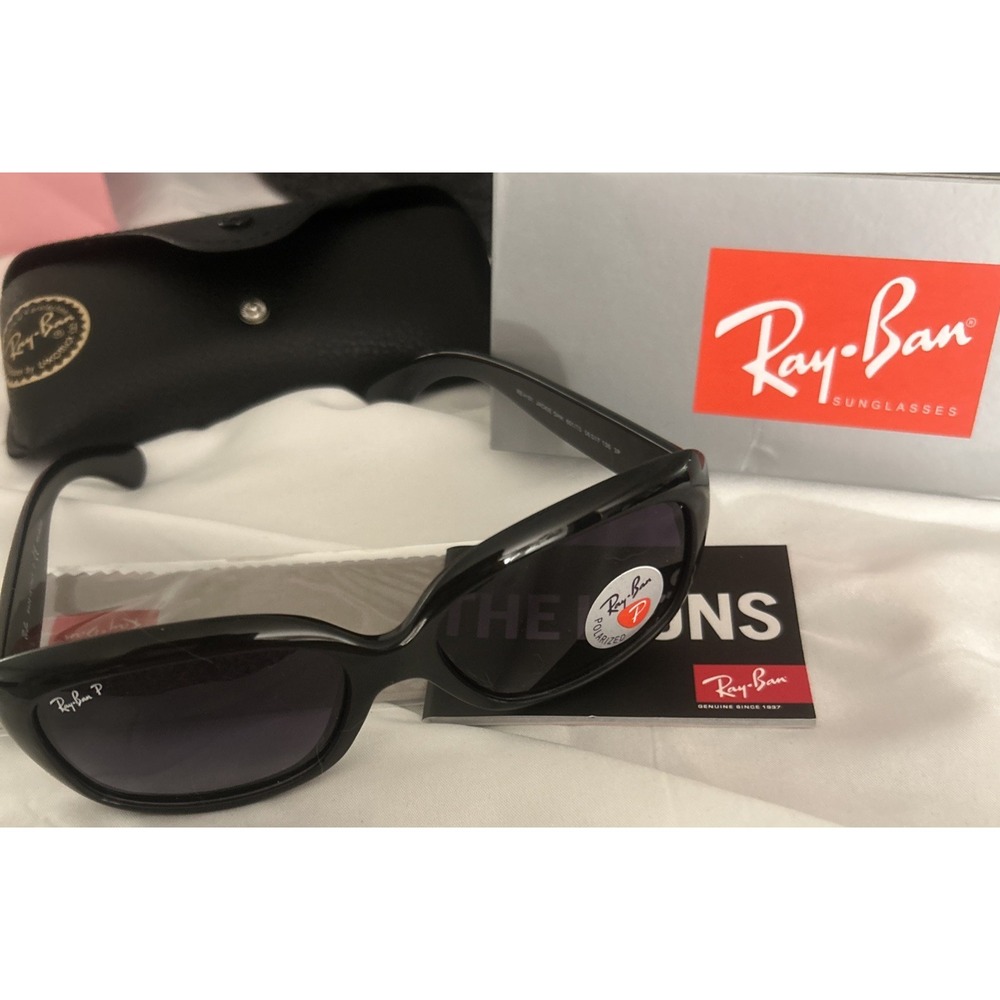 New Ray Ban Jackie Ohh Polarized RB4101 4101 Black Dark Grey Lens Size 58/17